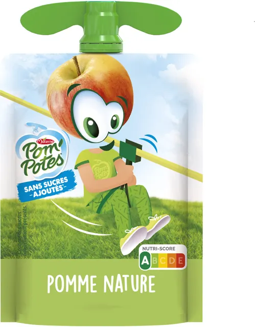 Gourde de compote Pom'Potes pomme nature sans sucres ajoutés